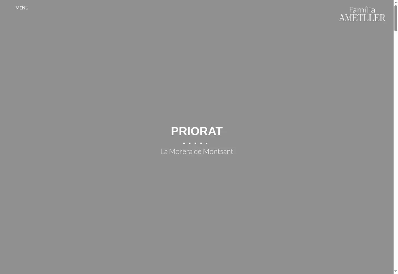 Familia Ametller official website showing its Priorat estate identity