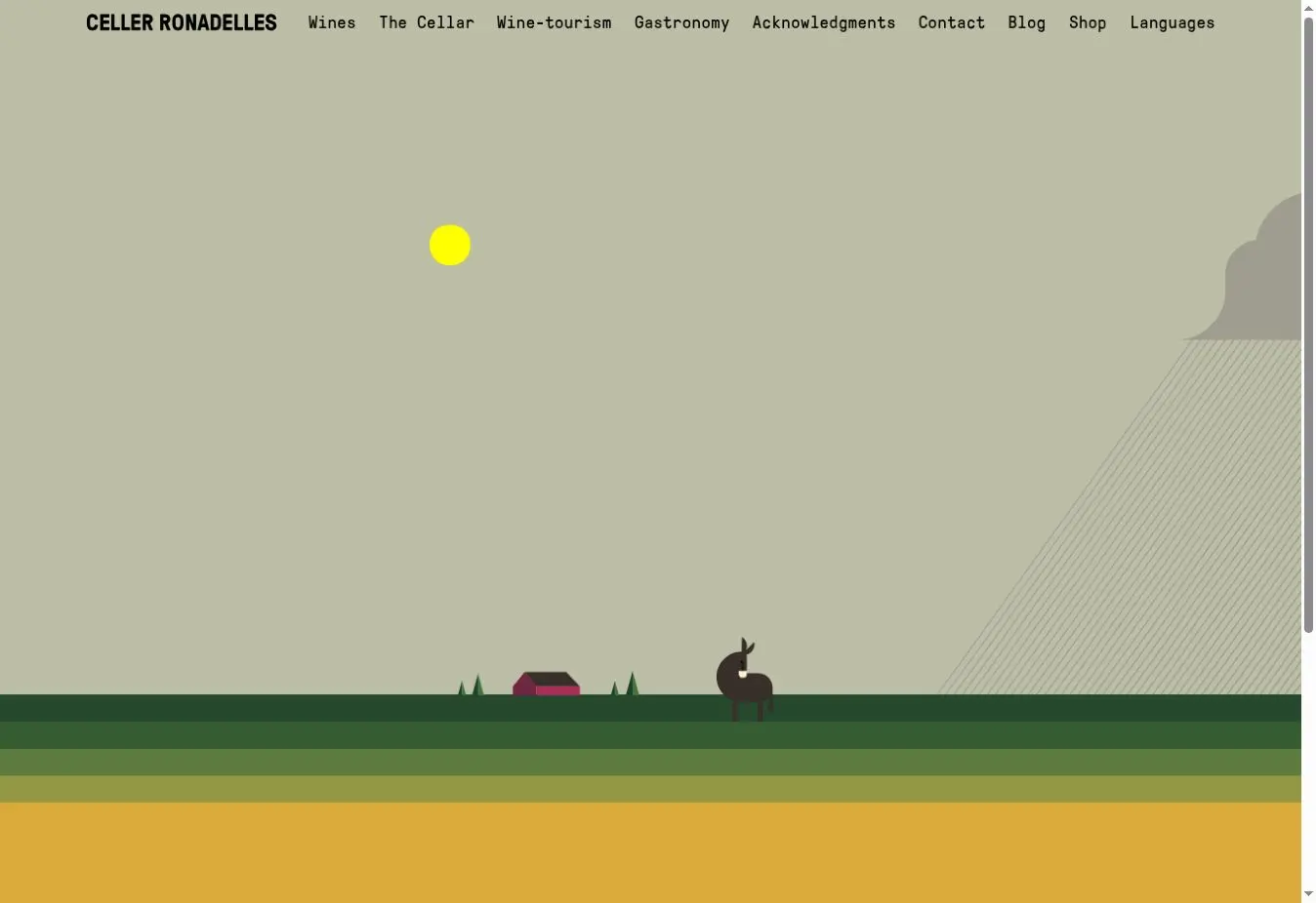 Celler Ronadelles official website showing its current producer identity