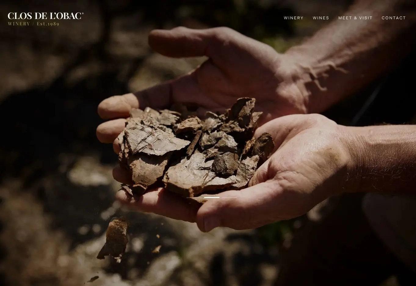 Clos de l’Obac official website showing the slate soils behind its Gratallops wines